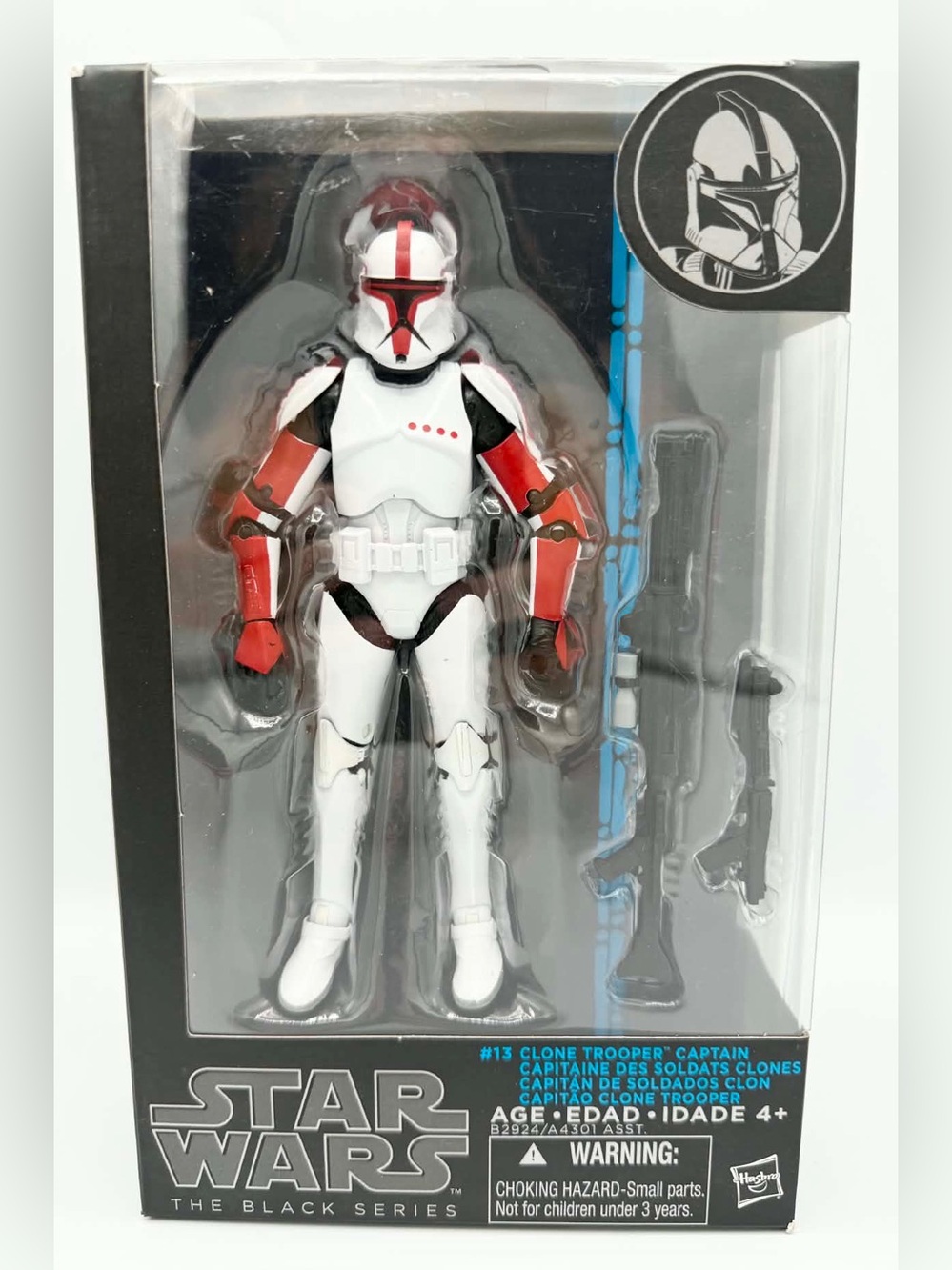 STAR WARS BLACK SERIES 6" RED CLONE TROOPER CAPTAIN #13 FIGURE MISB SUPER RARE!!